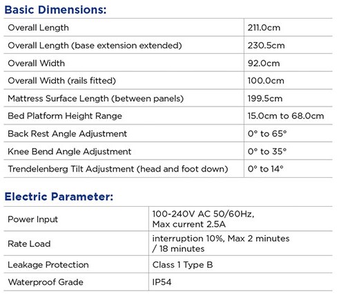 Invacare Cs8 Basic Dimensions
